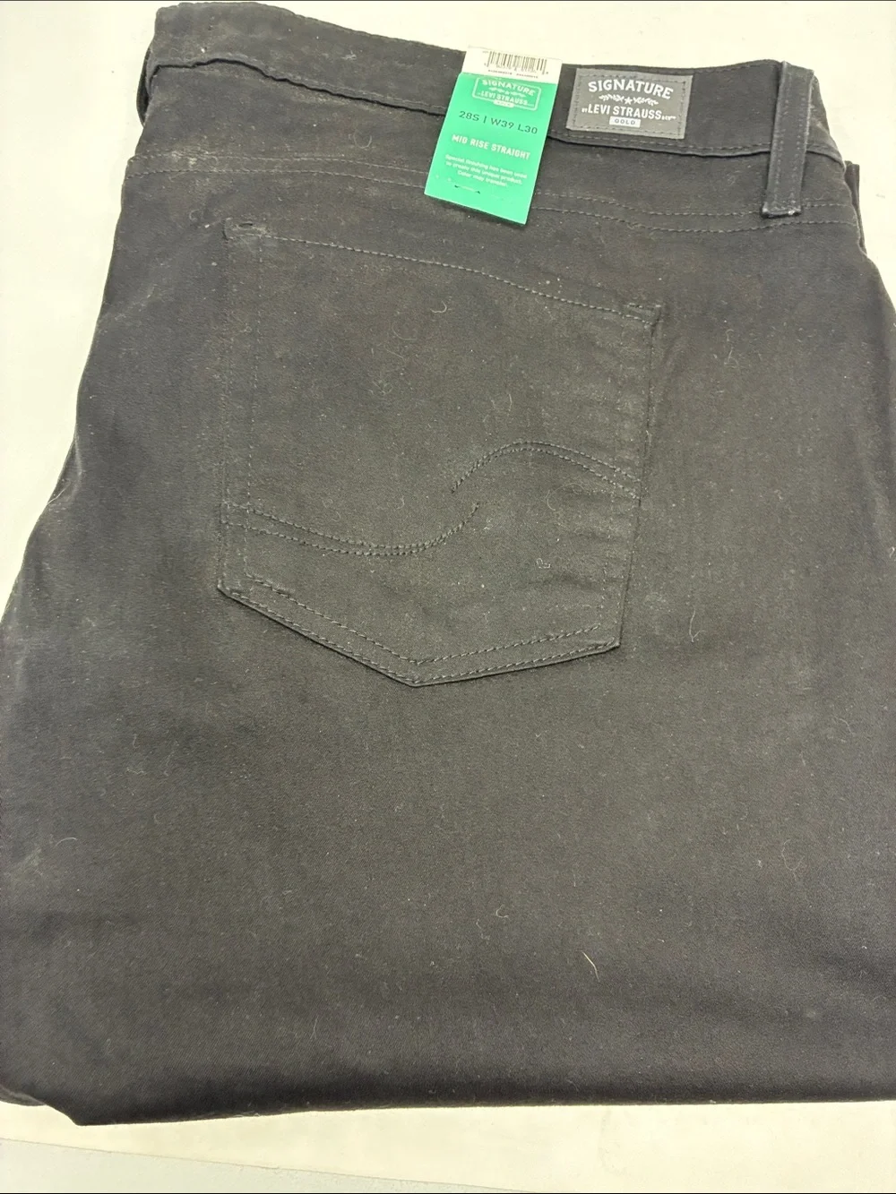 Signature by Levi Strauss Mid Rise Straight Women Jeans - Black 28S|W39|L30